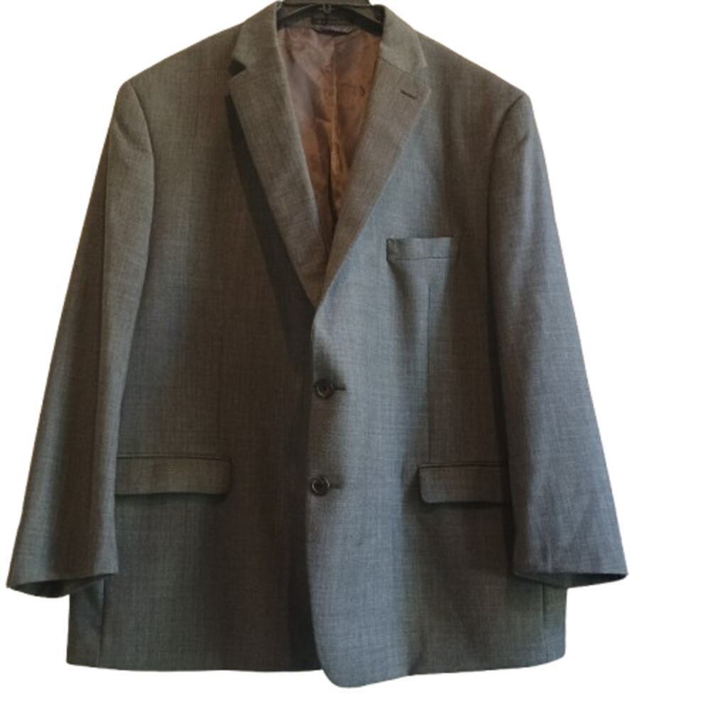 LAUREN Ralph Lauren‎ Gray Wool Blend Blazer Jacket Mens 52 R Sport Coat